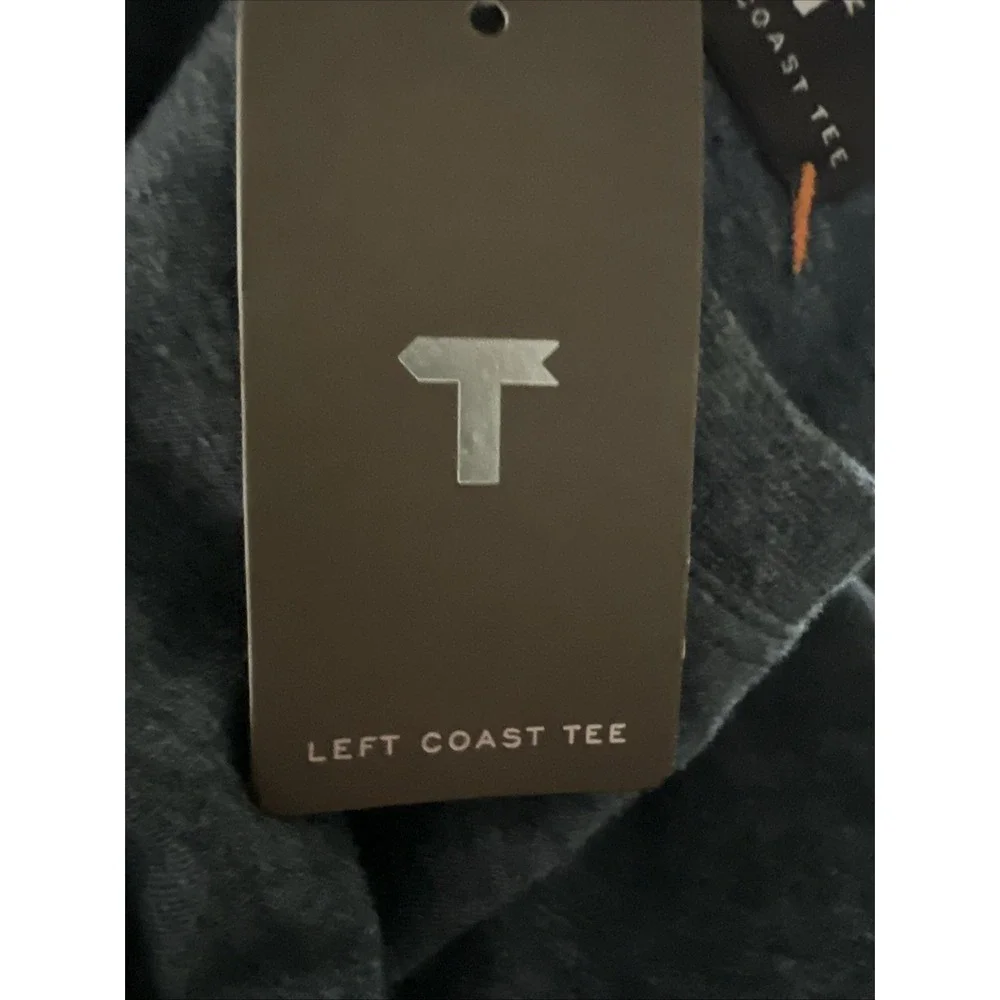 LEFT COAST TEE Rosenblums Grey Melange XL Mens T Shirt Crew Neck Short Sleeve - Picture 5 of 6